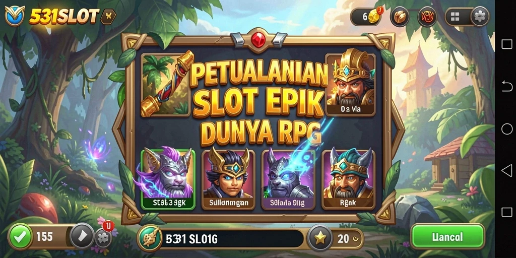 Tangkapan layar menunjukkan gameplay seru RPG dalam 531SLOT.