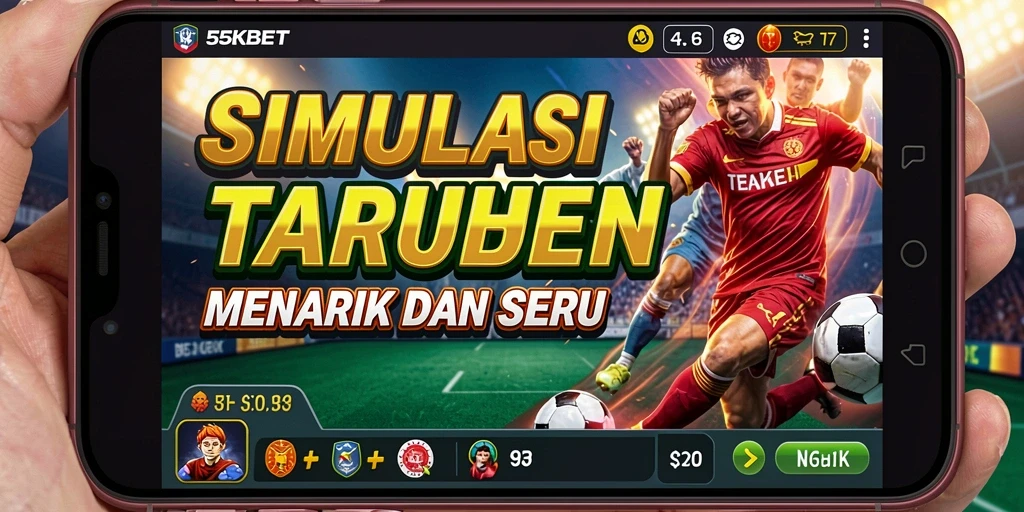 Tampilan antarmuka pengguna 55KBET saat bermain taruhan simulasi.