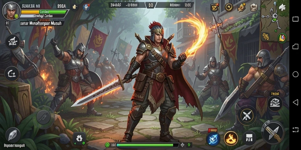 Tangkapan layar gameplay 898A yang menunjukkan aksi strategi mendebarkan.