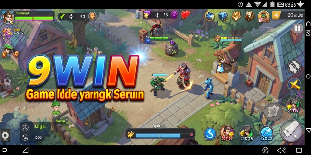 Screenshot gameplay 9WIN menampilkan karakter yang sibuk bekerja.