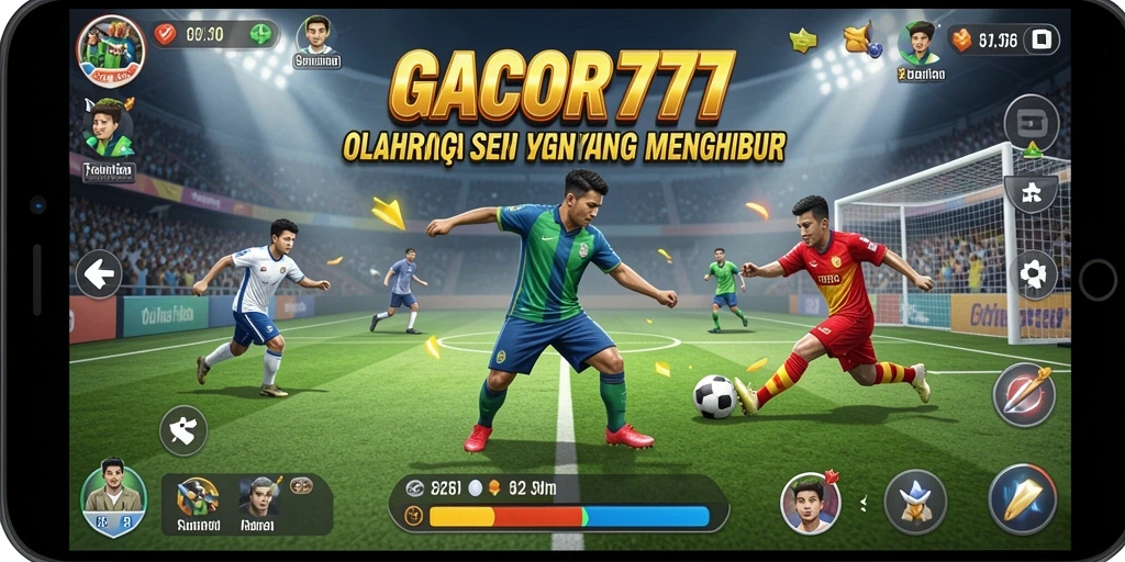 Tampilan gameplay GACOR777 yang penuh aksi dalam pertandingan olahraga.