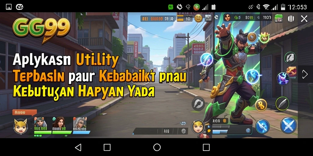 Tampilan antarmuka utama GG99 dengan fitur Utility yang menarik.
