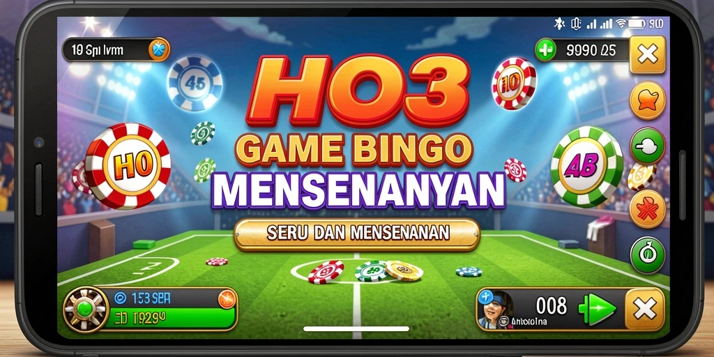 Tampilan gameplay seru di HO3 dengan kartu Bingo yang berwarna-warni.