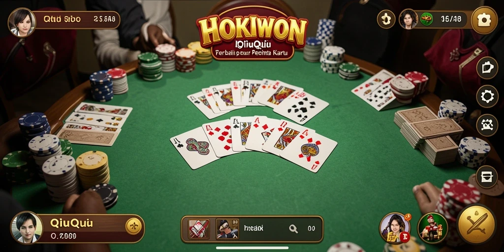 Screenshot HOKIWON menampilkan gameplay QiuQiu yang menantang.