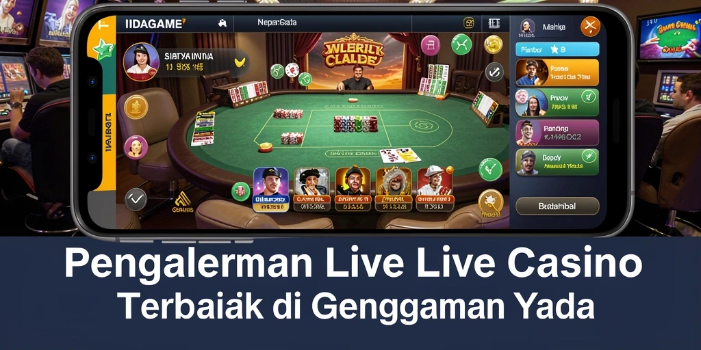 Gameplay IDAGAME dengan dealer langsung yang interaktif dan menyenangkan.