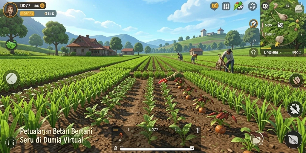 Tampilan screenshot IDR77 menunjukkan gameplay seru saat bertani.