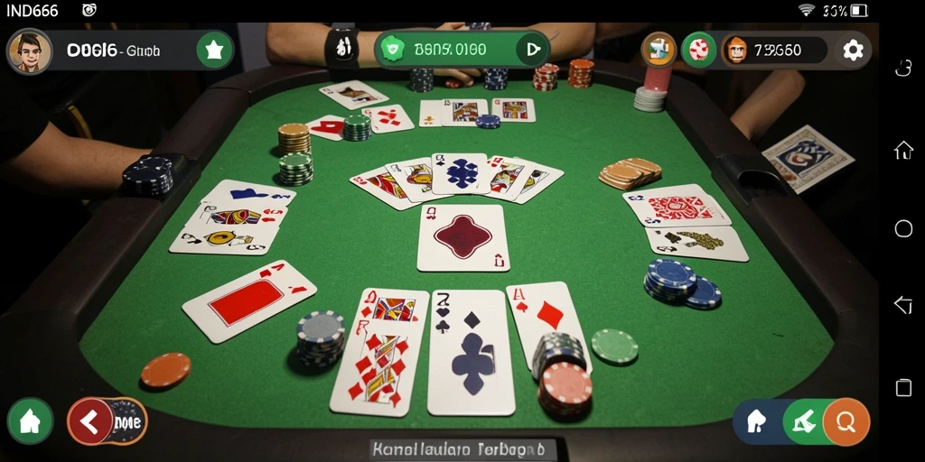 Tampilan gameplay Gaple yang seru di IND666.