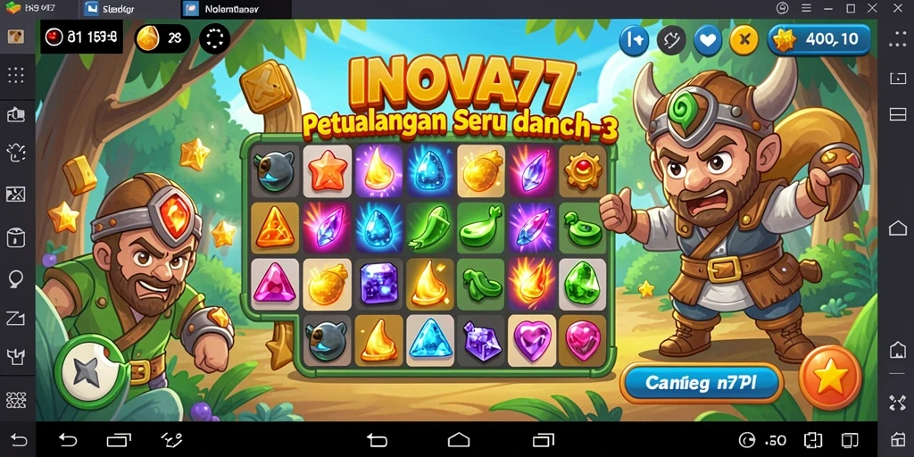 Gameplay seru INOVA77 dalam aksi Match-3 yang menantang.