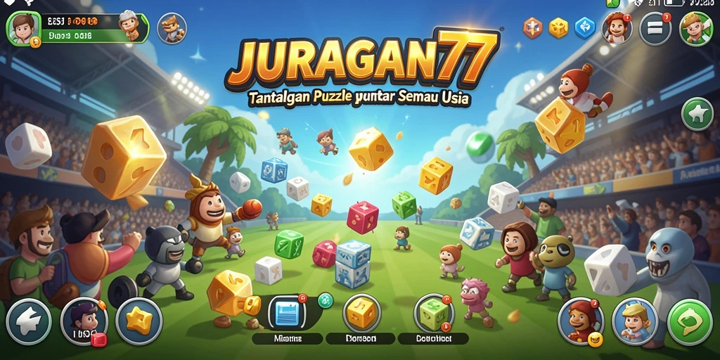 Tampilan utama JURAGAN77 yang menampilkan gameplay Puzzle yang menantang.