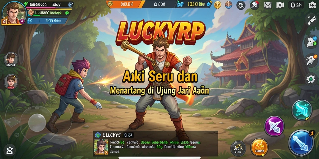 Gameplay intens LUCKYRP dengan pertarungan yang mendebarkan.