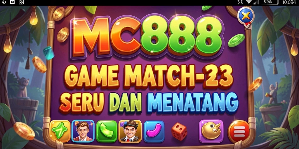 Screenshot gameplay MC888 yang menunjukkan aksi Match-3 yang seru.