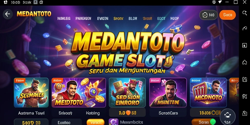 Tampilan gameplay seru MEDANTOTO yang penuh aksi slot.