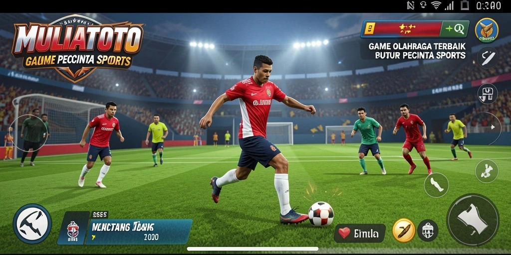 Tampilan gameplay menarik dari MULIATOTO dalam arena olahraga.