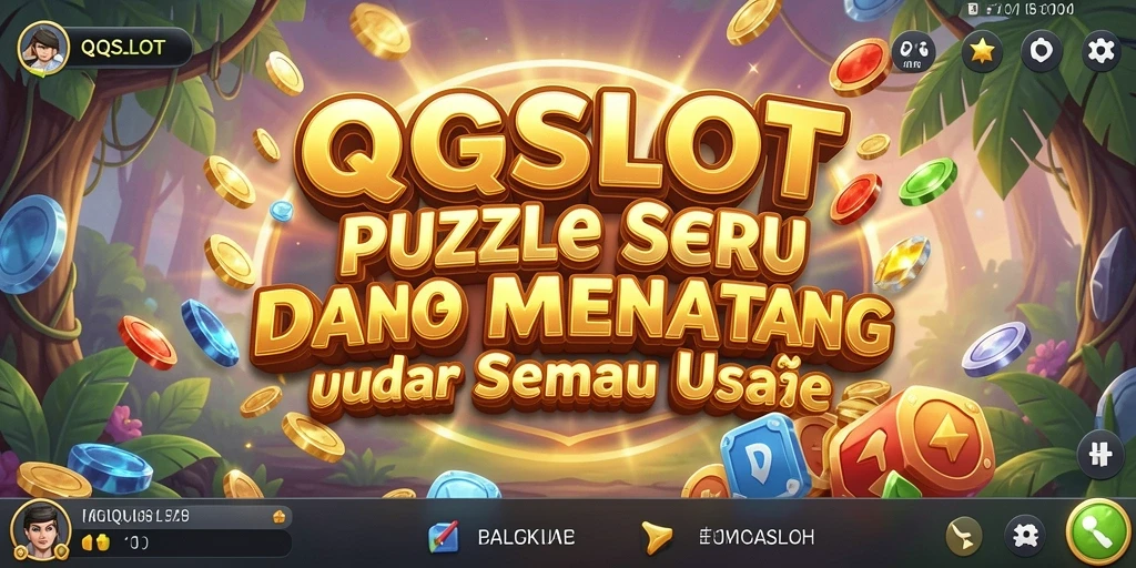 Gameplay QQSLOT menampilkan tantangan puzzle yang menarik dan berwarna.