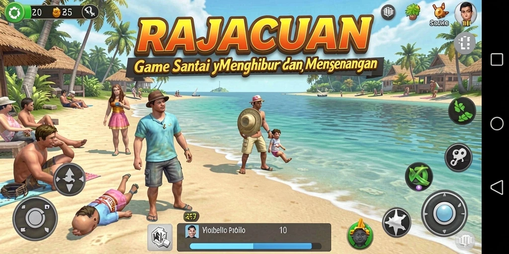 Tampilan gameplay yang menarik dan menghibur dari RAJACUAN.