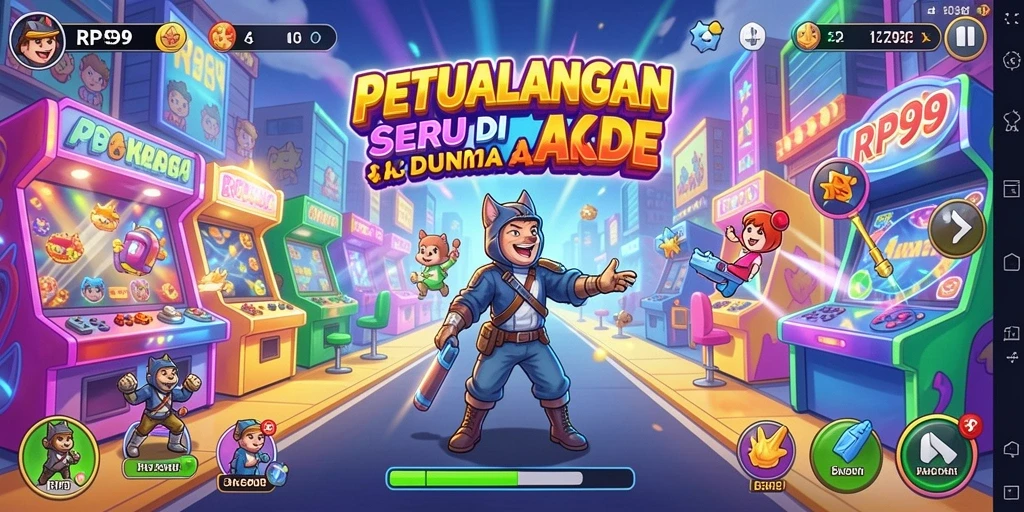 Tangkapan layar RP99 menampilkan gameplay seru dengan karakter dinamis dan lingkungan menawan.