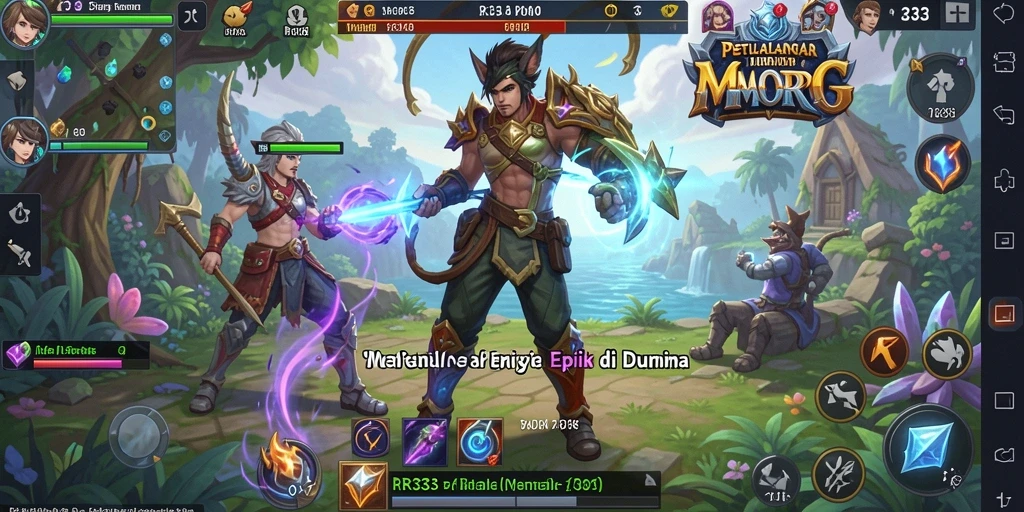 Tampilan menakjubkan dari gameplay MMORPG di RR33.