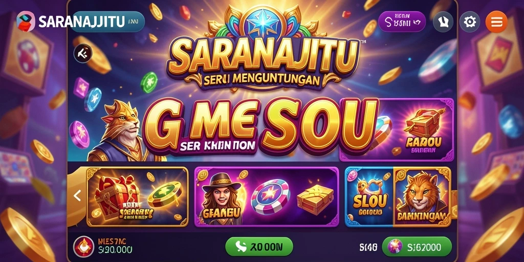 Tampilan menarik gameplay Slot SARANAJITU dengan animasi menghibur.