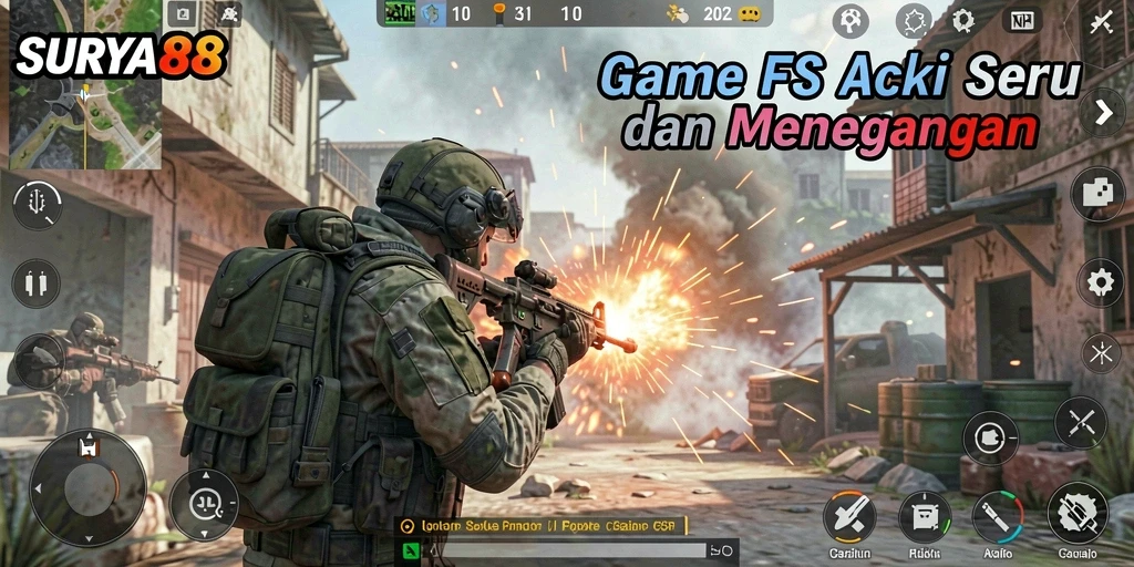 Tampilan gameplay seru dan mendebarkan dari SURYA88.