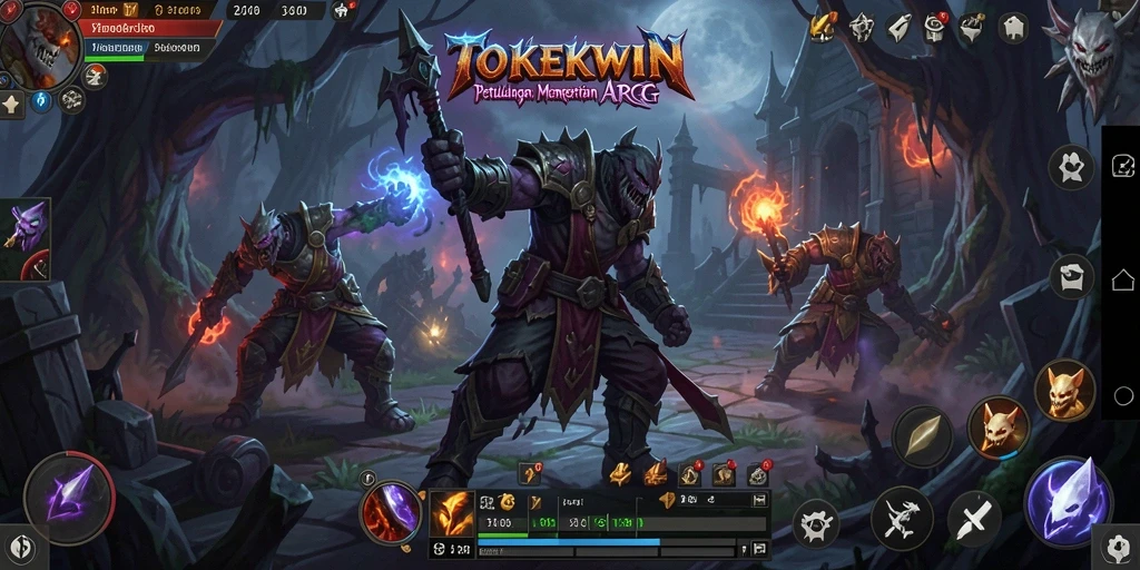 Tampilan gameplay seru dalam dunia fantasi TOKEKWIN yang menantang.