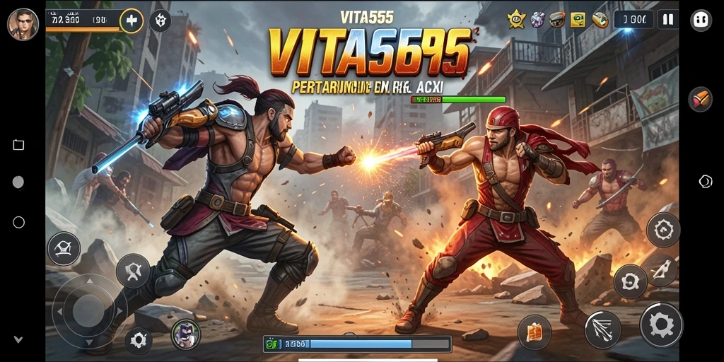 Tampilan gameplay VITA555 yang penuh aksi dan mendebarkan.