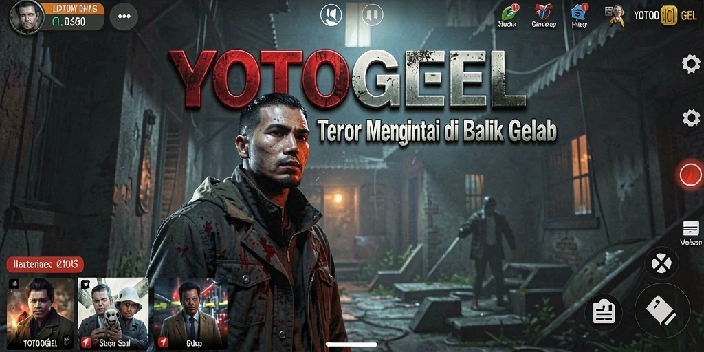 Tampilan gameplay mengerikan dari YOTOGEL dengan suasana yang mencekam.